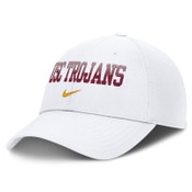 USC Trojans Nike White Gradient Club Primetime Structured Adjustable Hat
